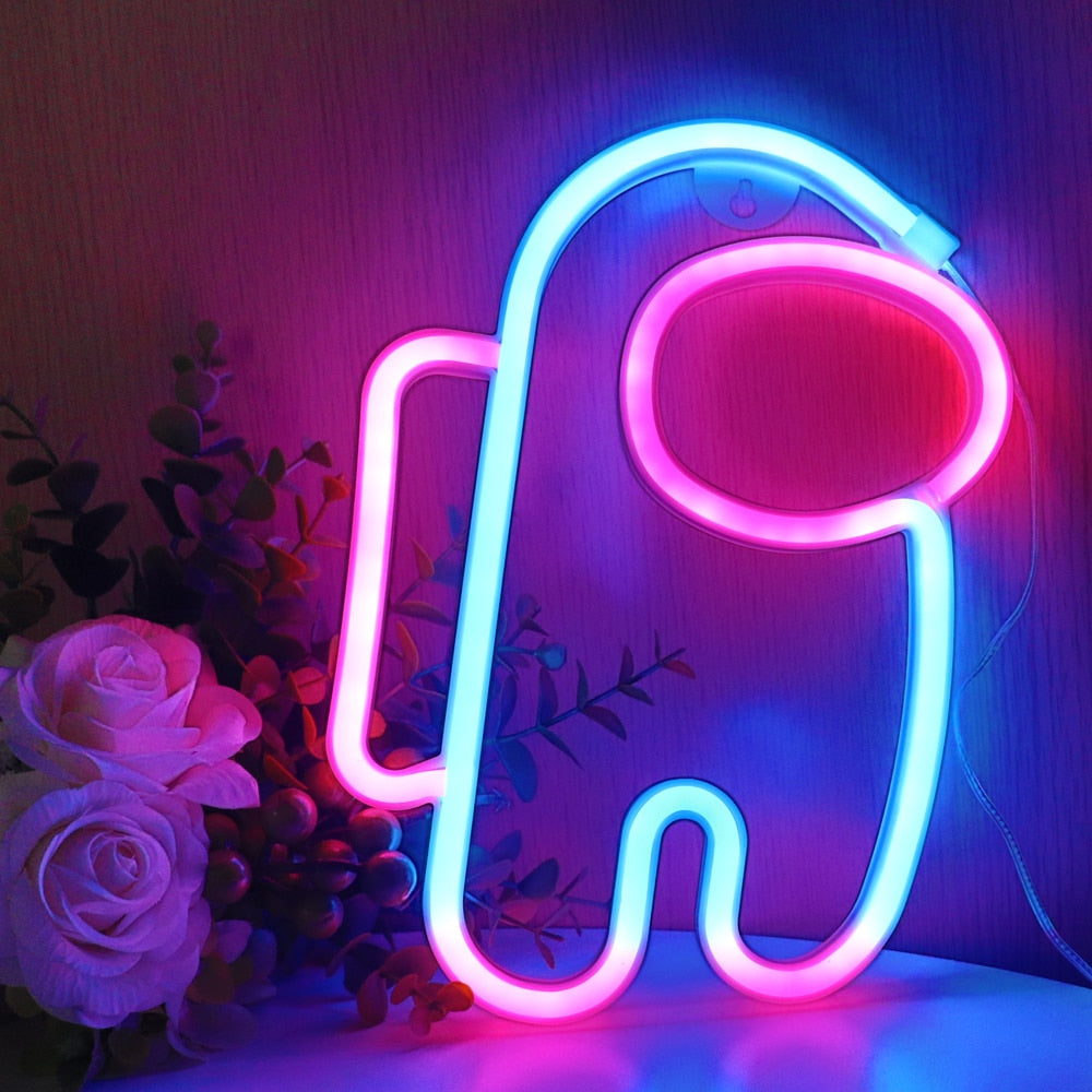 Among Us neon