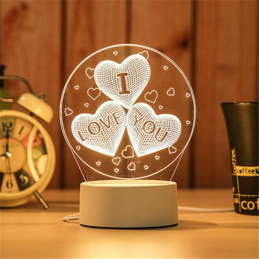 I love you 3D lámpa