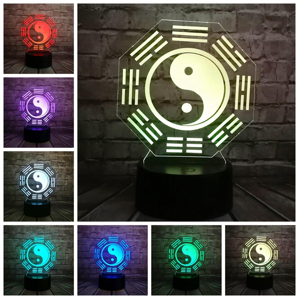 Jin-jang 3D lámpa