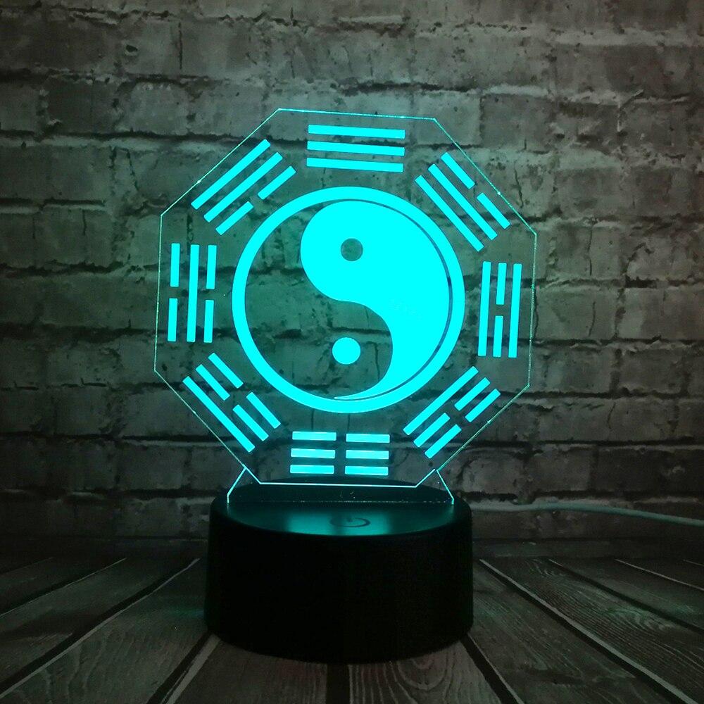 Jin-jang 3D lámpa