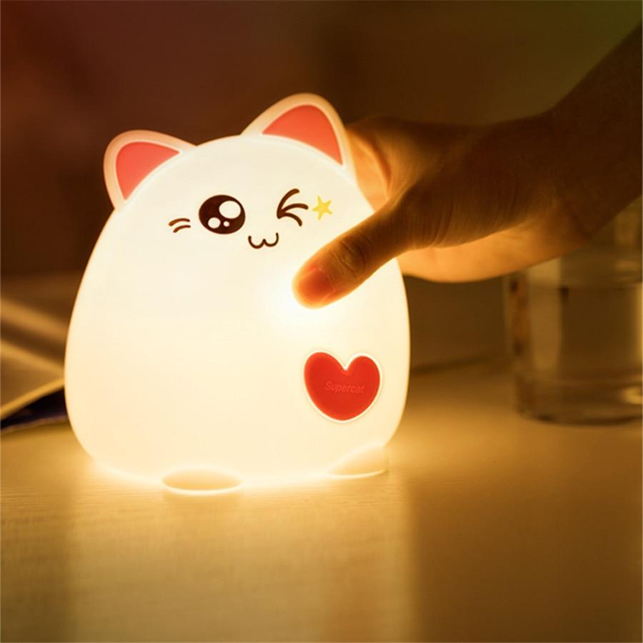 LED cica éjszakai lámpa