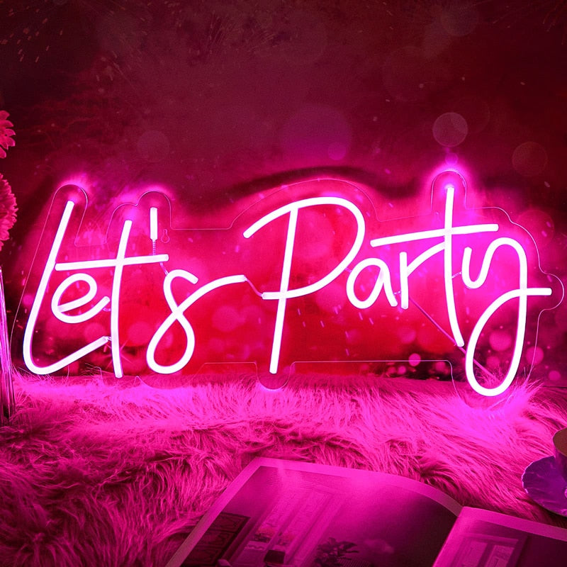 Let's Party neon