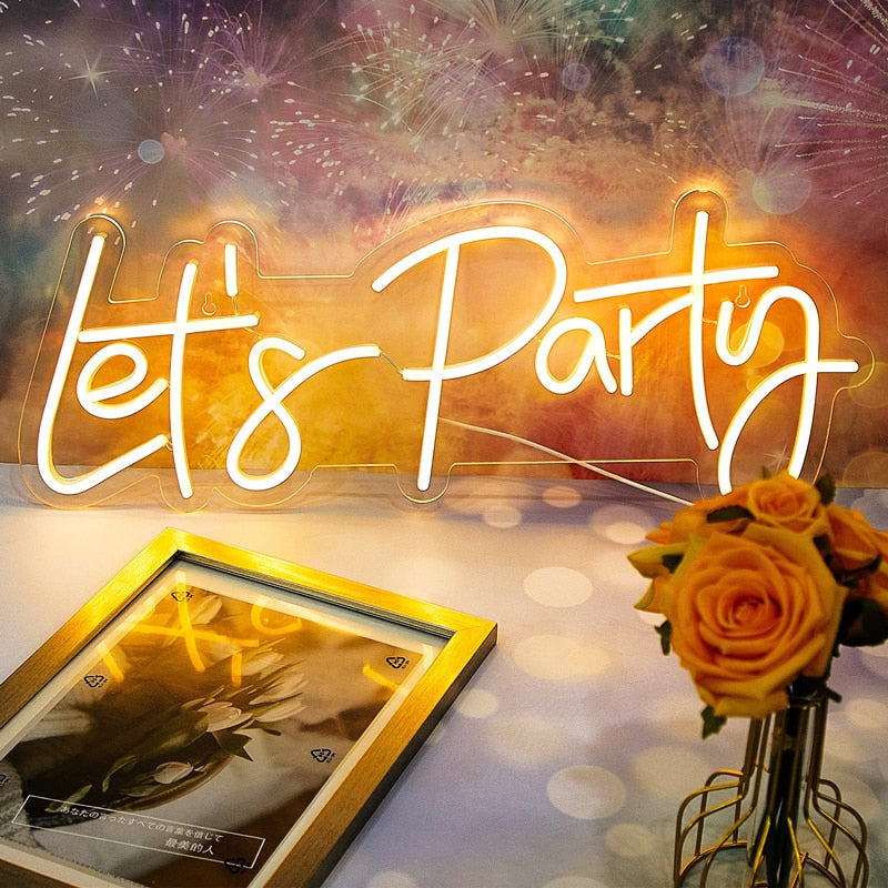 Let's Party neon