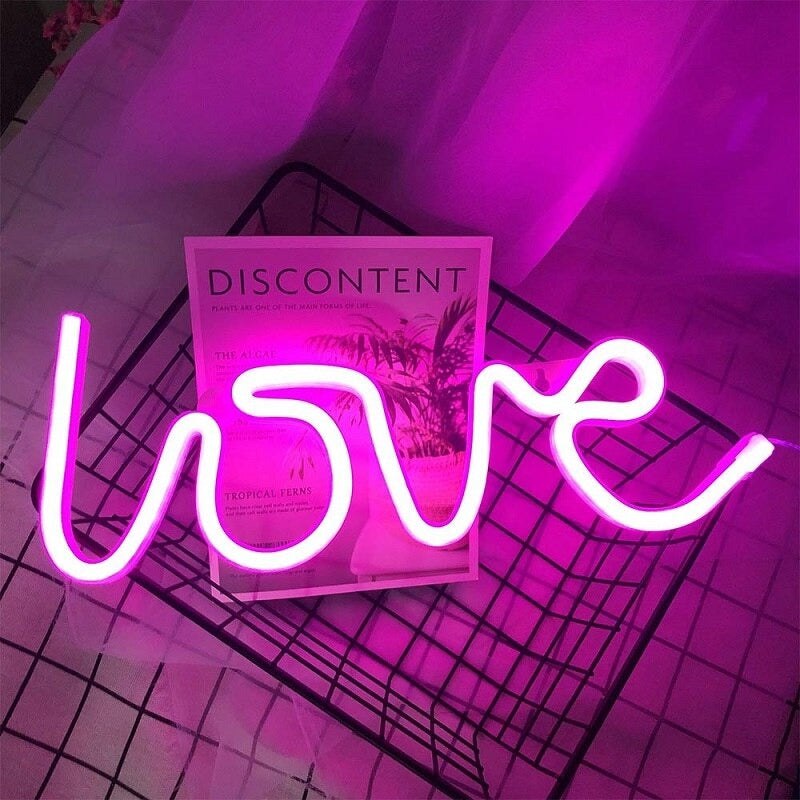 Neon LOVE éjjeli lámpa