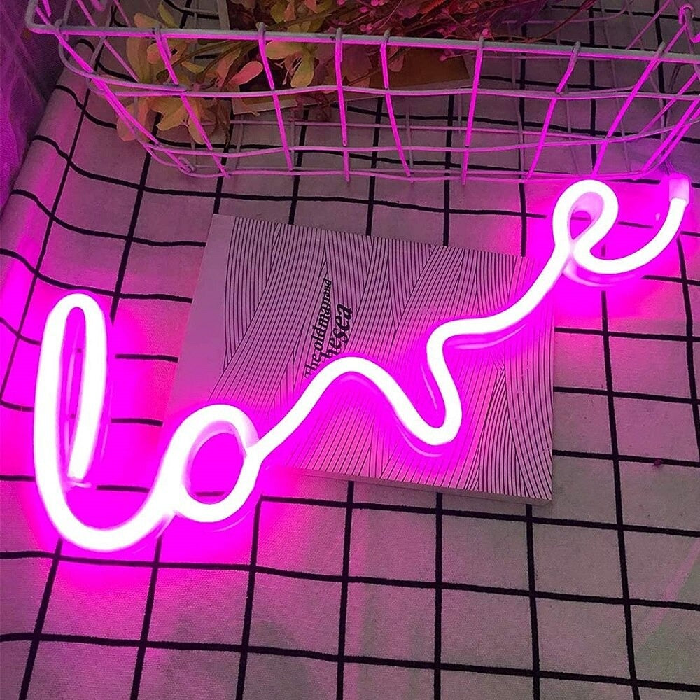 Neon LOVE éjjeli lámpa
