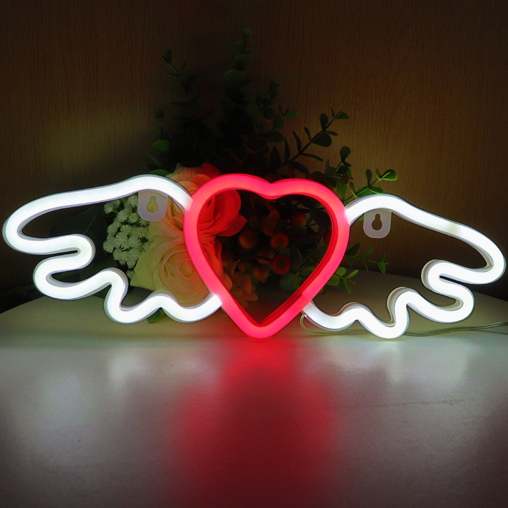 Neon éjszakai lámpa