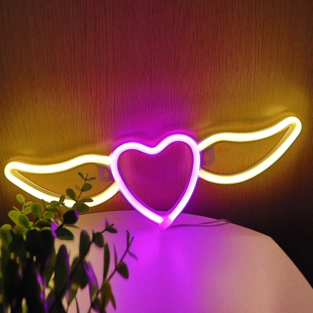 Neon éjszakai lámpa