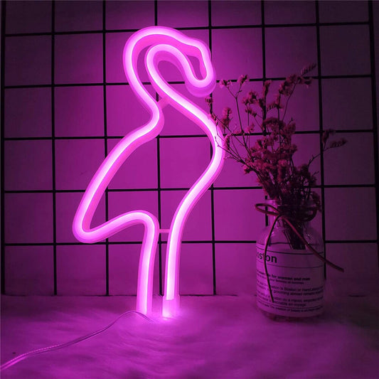 Rózsaszín flamingó neon