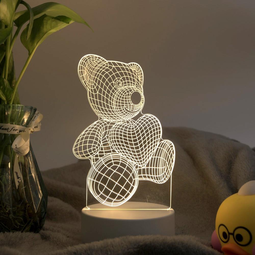 Szerelmes maci 3D lámpa