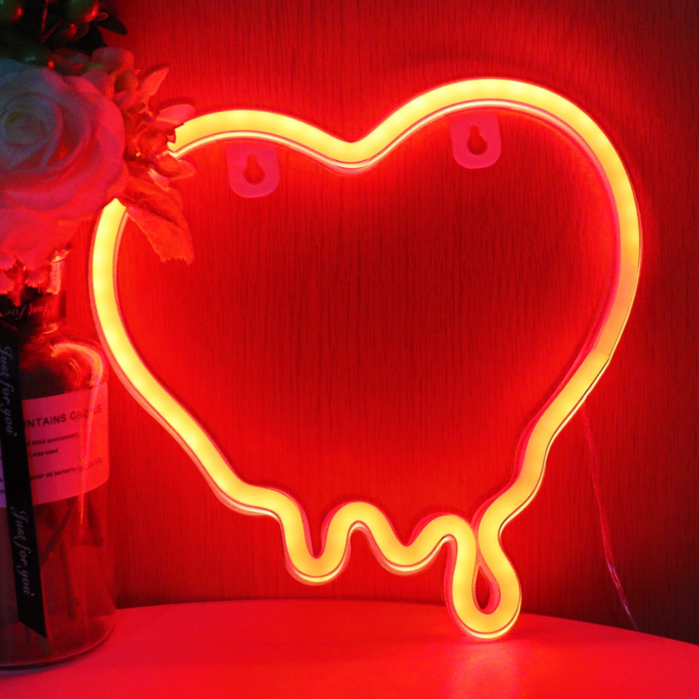 Szív neon