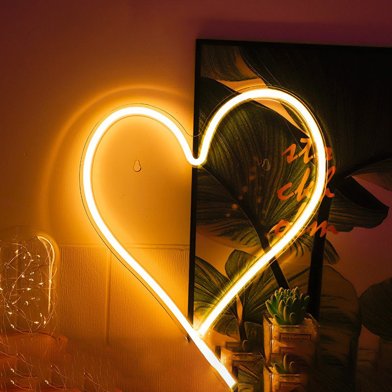 Szív neon lámpa