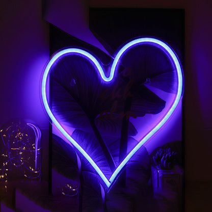 Szív neon lámpa