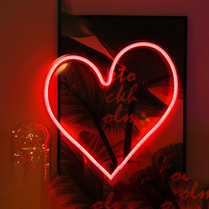 Szív neon lámpa