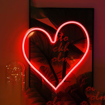 Szív neon lámpa