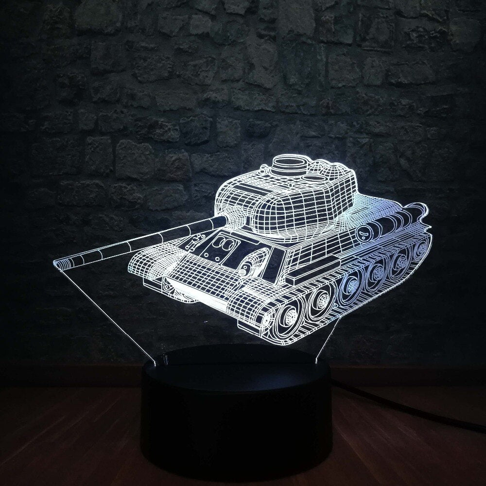 Tank 3D lámpa