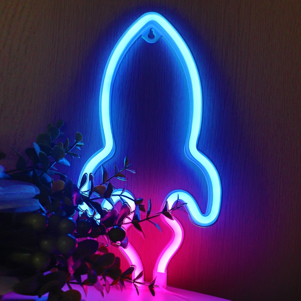 Űrrakéta neon